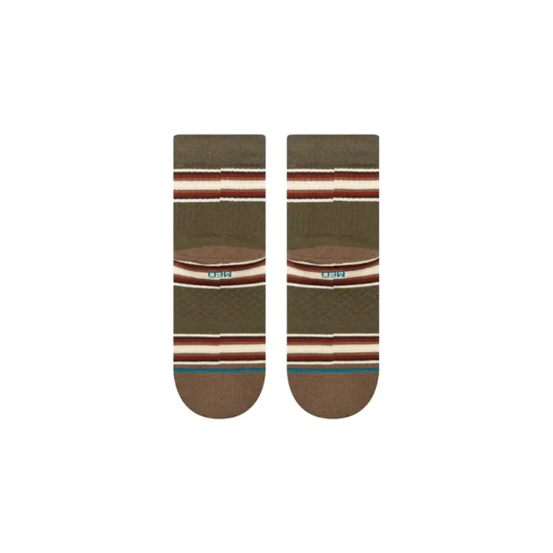 Stance Socks Hilltop Quarter Running Socks in Dark Green-1