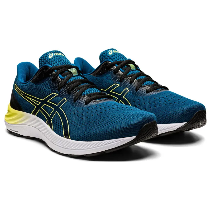 Asics Men's Gel Excite 8 Running Shoes in Deep Sea Teal/Glow Yellow-3