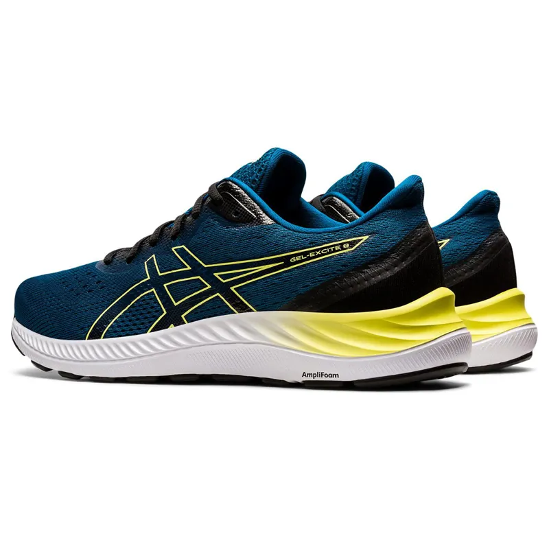 Asics Men's Gel Excite 8 Running Shoes in Deep Sea Teal/Glow Yellow-2