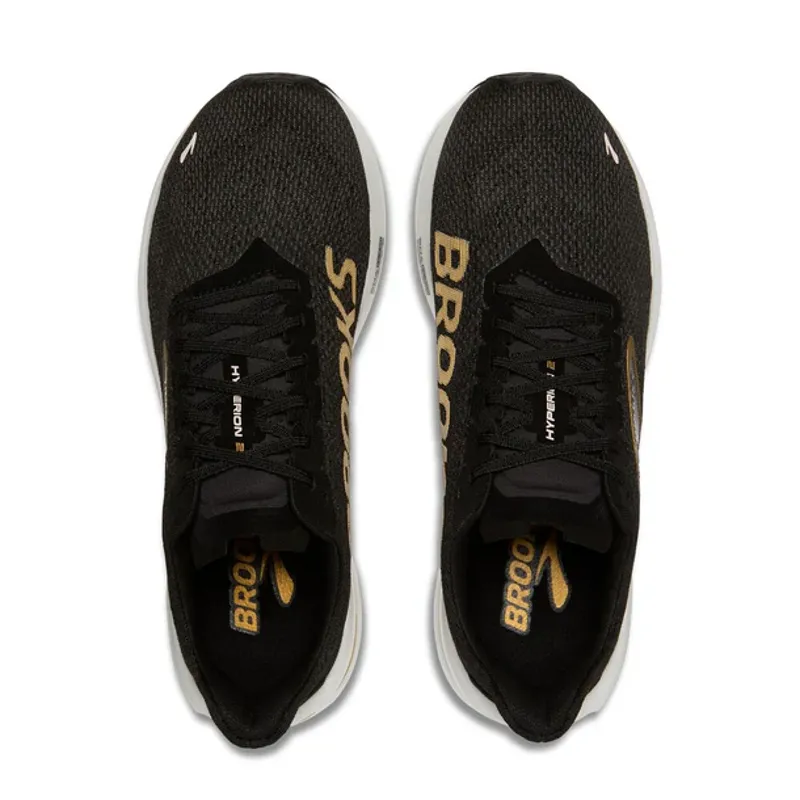 Brooks Men's Hyperion 2 Running Shoes in Black/Gold/Pink -5