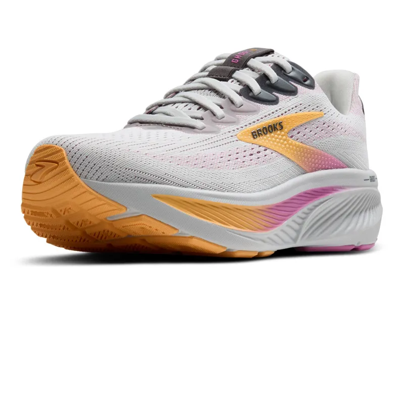 Brooks Women's Ghost 17 Running Shoes in Oyster/Apricot/Pink-8