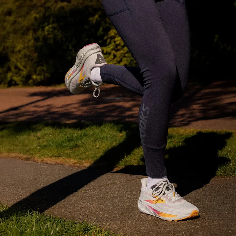 Brooks Women's Ghost 17 Running Shoes in Oyster/Apricot/Pink-7