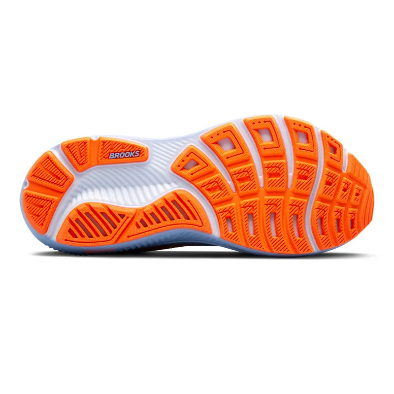 Brooks Women's Ghost 17 Running Shoes in Blue Heron/White/Orange-3