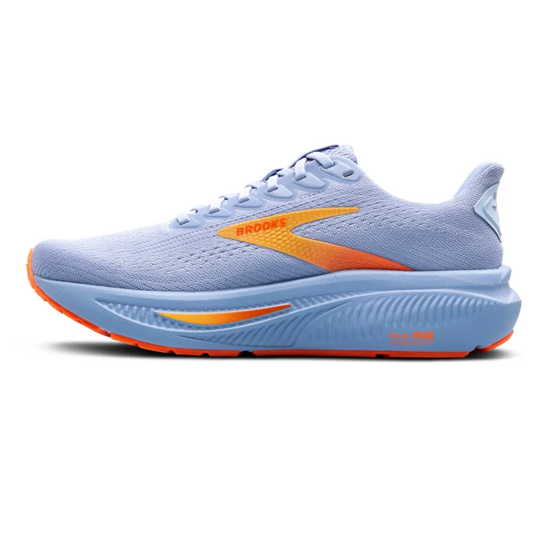Brooks Women's Ghost 17 Running Shoes in Blue Heron/White/Orange-2