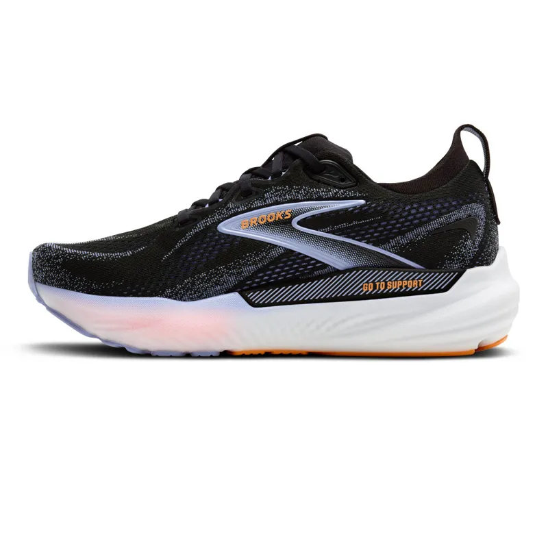 Brooks Women's Glycerin GTS 22 Running Shoes in Black/Blue Heron/Orange-6