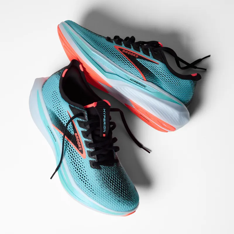 Brooks Mens Hyperion 3 Running Shoes in Atomizer/Black/Pink Clay -1