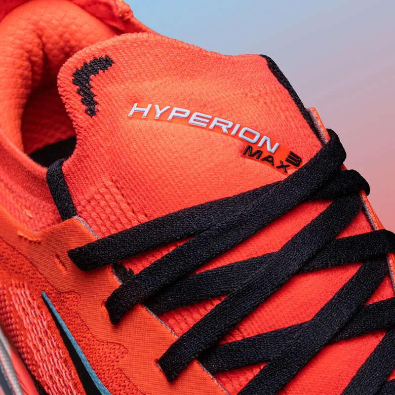 Brooks Men's Hyperion Max 3 Running Shoes in  Fiery Coral/Black/Atomizer-7