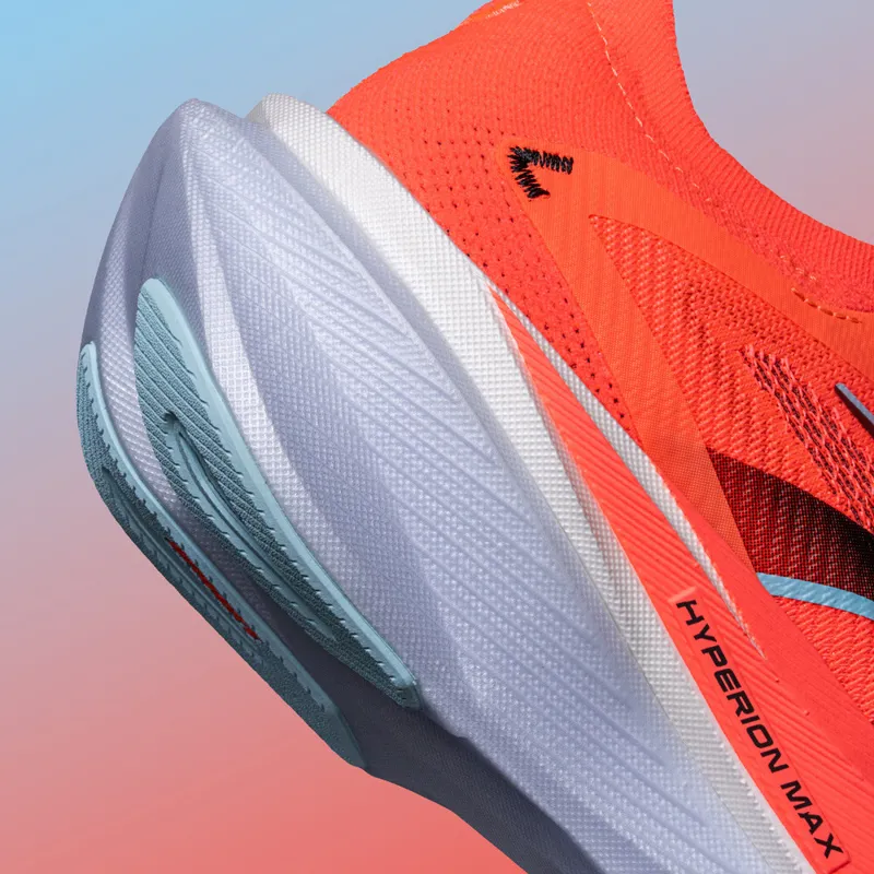 Brooks Men's Hyperion Max 3 Running Shoes in  Fiery Coral/Black/Atomizer-6