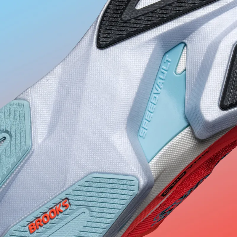 Brooks Men's Hyperion Max 3 Running Shoes in  Fiery Coral/Black/Atomizer-4