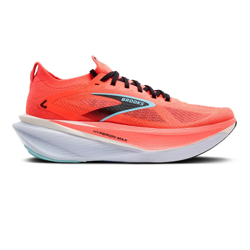 Brooks Men's Hyperion Max 3 Running Shoes in  Fiery Coral/Black/Atomizer