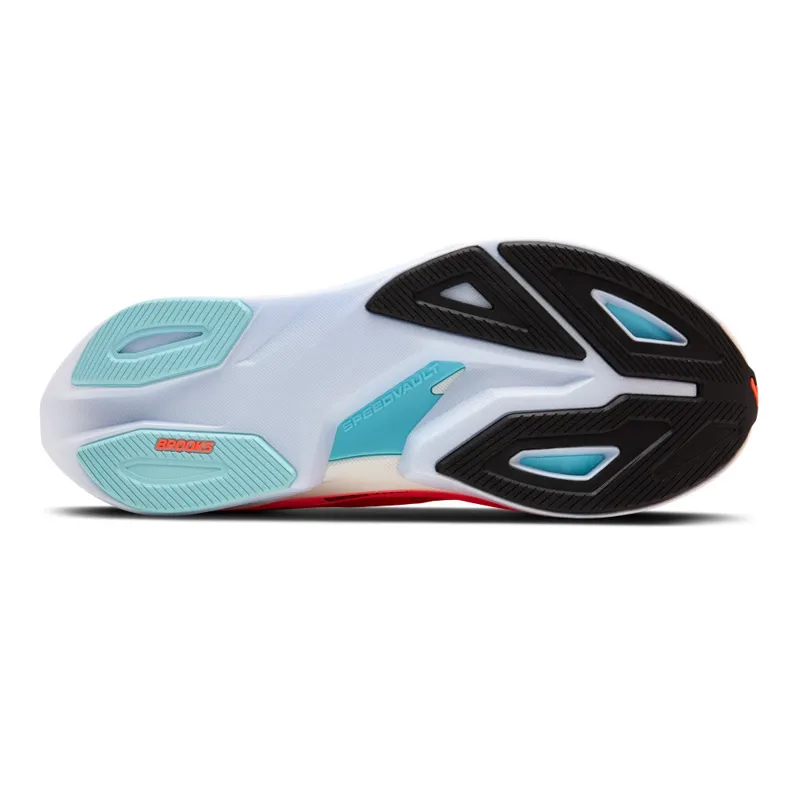 Brooks Men's Hyperion Max 3 Running Shoes in  Fiery Coral/Black/Atomizer-9