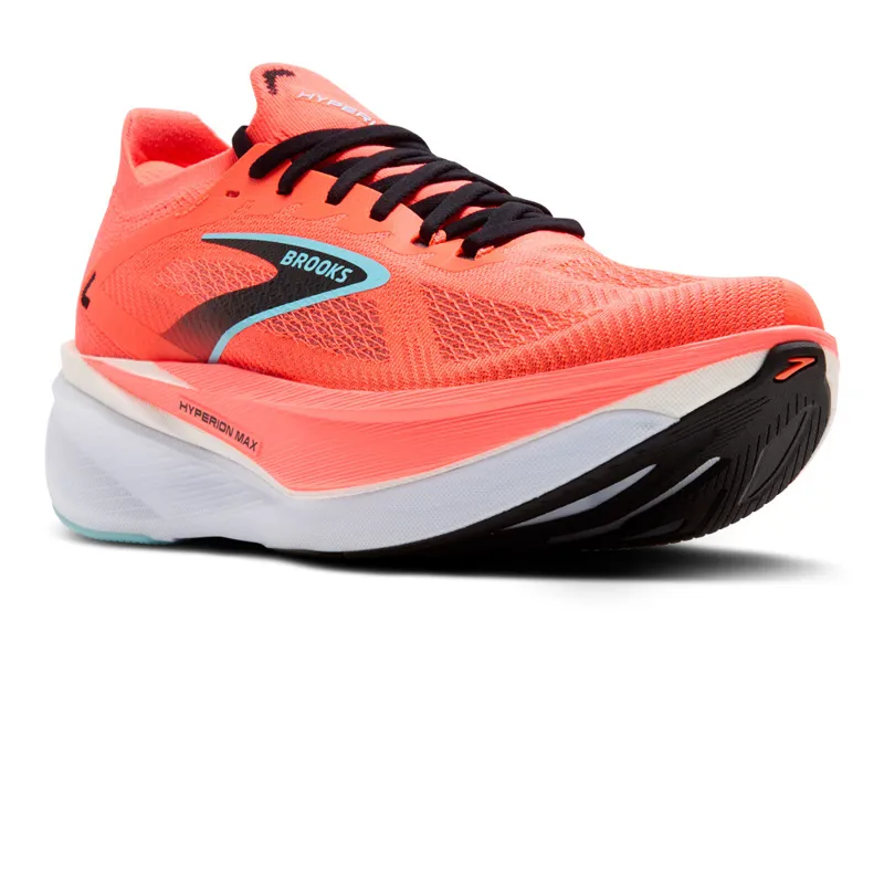 Brooks Men's Hyperion Max 3 Running Shoes in  Fiery Coral/Black/Atomizer-3