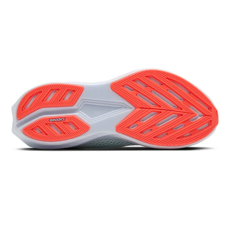 Brooks Women's Hyperion 3 Running Shoes in White/Pink Clay/Atomizer -5