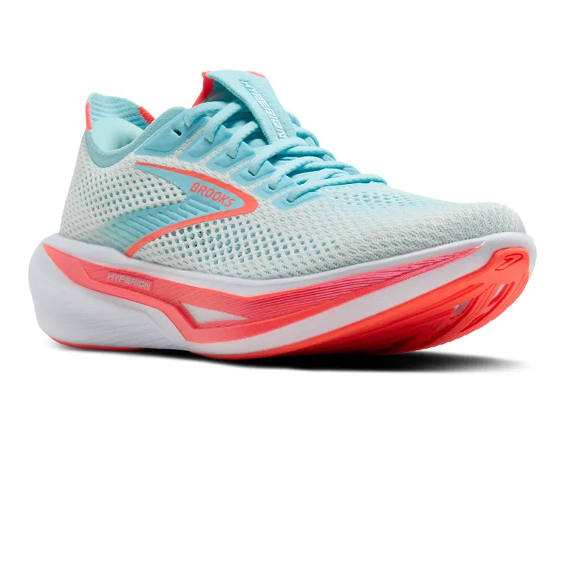 Brooks Women's Hyperion 3 Running Shoes in White/Pink Clay/Atomizer -3