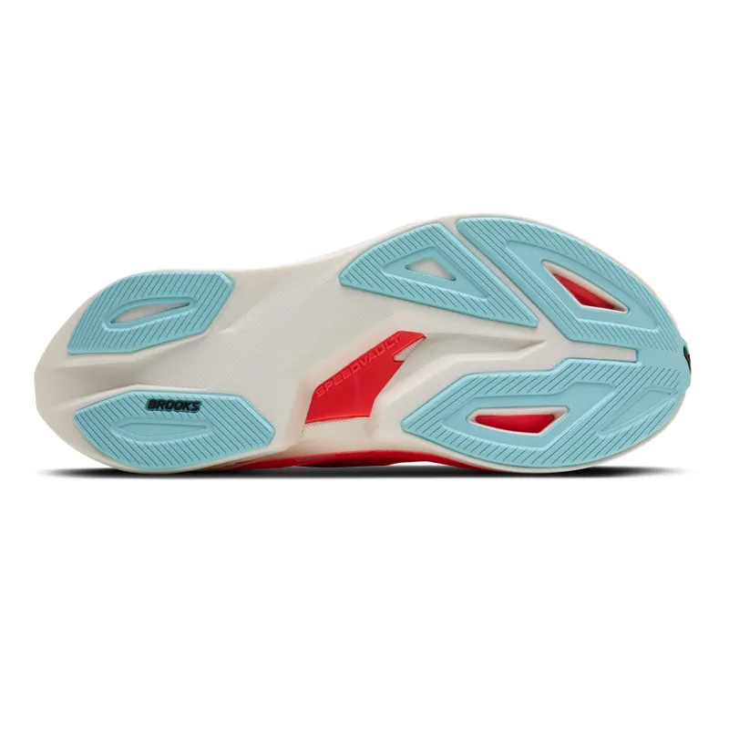 Brooks Women's Hyperion Max 3 Running Shoes in Coconut/Fiery Coral/Atomizer-6