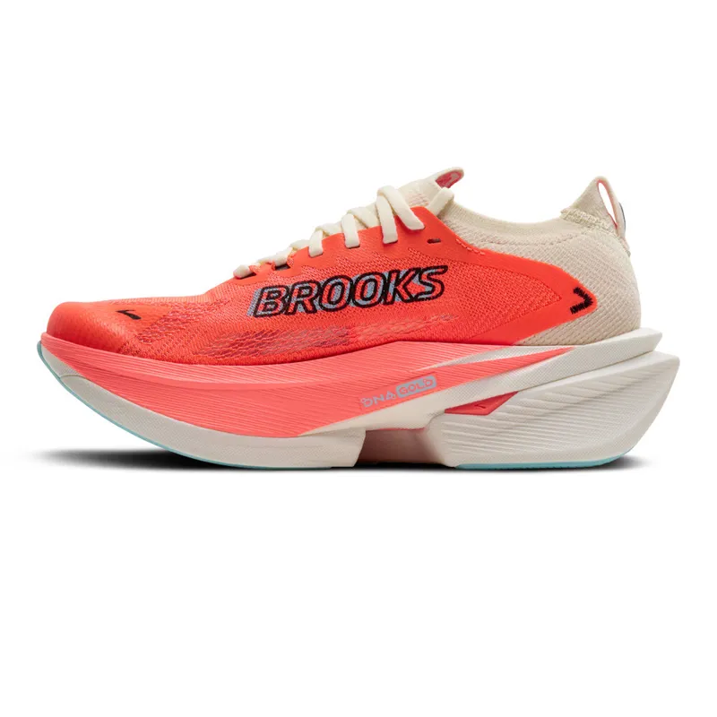 Brooks Women's Hyperion Max 3 Running Shoes in Coconut/Fiery Coral/Atomizer-5
