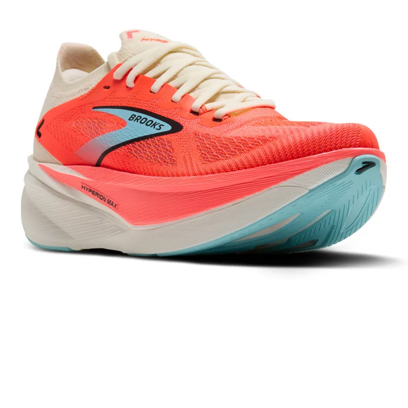 Brooks Women's Hyperion Max 3 Running Shoes in Coconut/Fiery Coral/Atomizer-3