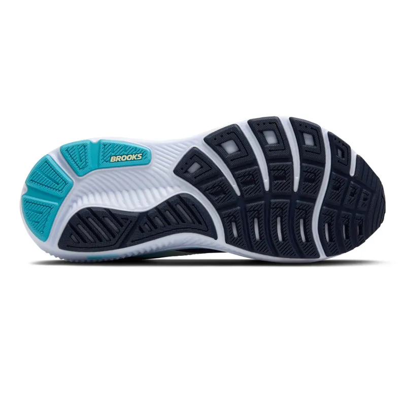 Brooks Ghost 17 Running Shoes in Navy/Green/Turquoise - WIDE -4