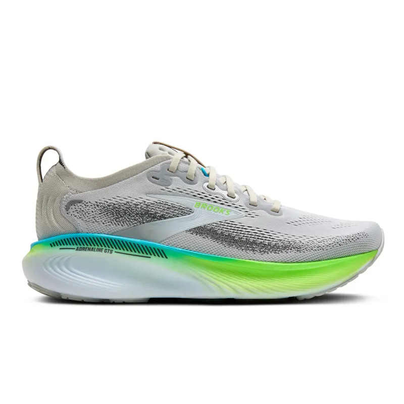 Brooks Men's Adrenaline GTS 25 Running Shoes in Oyster Green Blue 