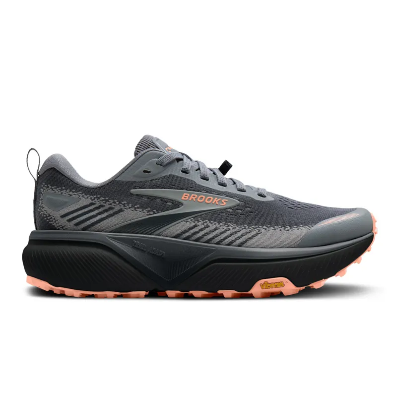 Brooks Women's Cascadia 20 Running Shoes in Grey/Grey/Peach