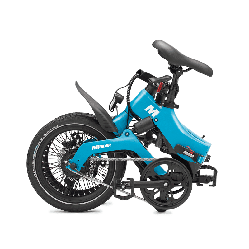 MiRiDER 16 Folding Electric Bike in Azure Blue-1