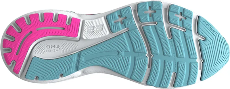 Brooks Women's Adrenaline GTS 23 Running Shoes in Storm Blue/Pink/Aqua-4