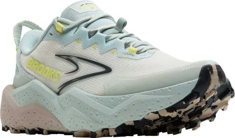 Brooks Women's Caldera 8 Trail Running Shoes in Misty Blue/Coconut/Chateau-1
