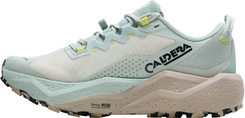 Brooks Women's Caldera 8 Trail Running Shoes in Misty Blue/Coconut/Chateau-4