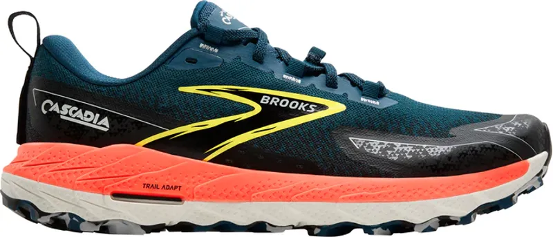 Brooks Men's Cascadia 18 Trail Shoes in Legion Blue/Black/Flame