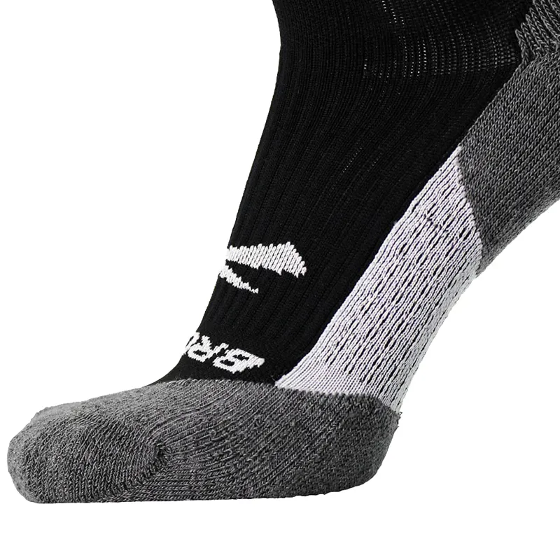 Brooks Crew Running Socks in Black/BR Crew-1