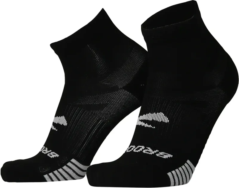 Brooks Unisex Ghost Lite Quarter Running Socks - 2-Pack in Black 