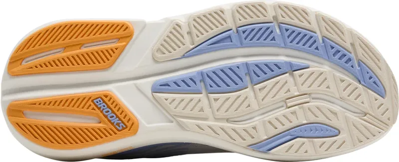 Brooks Women's Ghost Max 3 Running Shoes in Coconut/Blue Heron/Orange-4