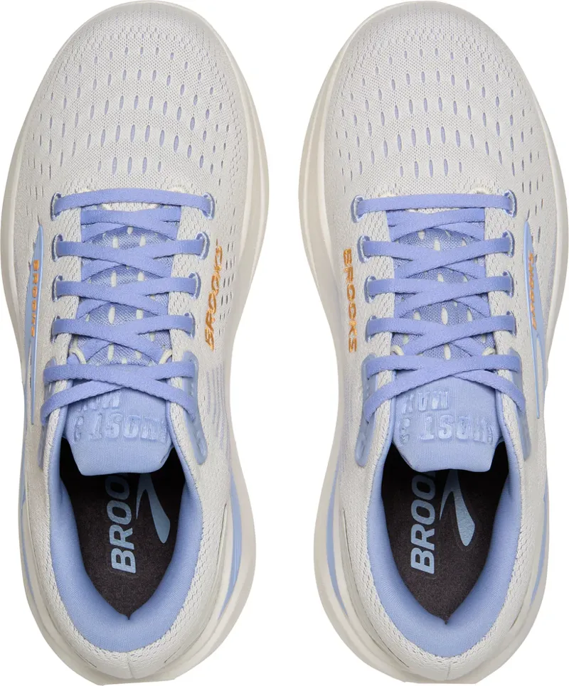 Brooks Women's Ghost Max 3 Running Shoes in Coconut/Blue Heron/Orange-2