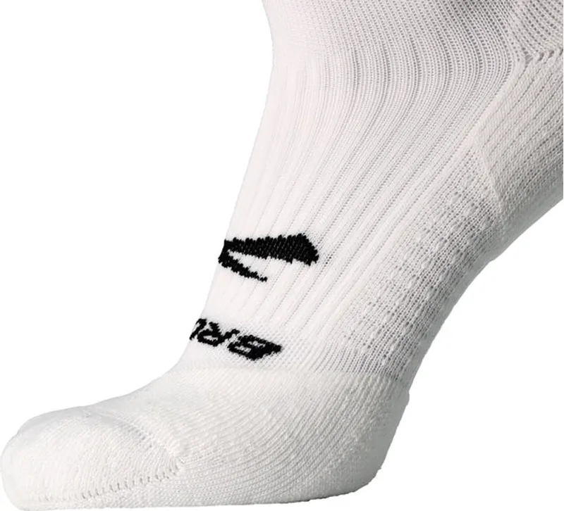 Brooks Ghost No Show Running Socks in White-2