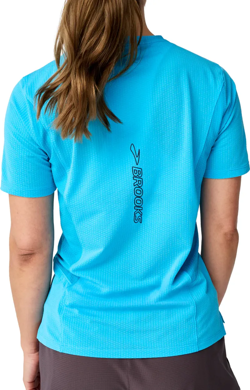 Brooks Women's High Point 2.0 Running Top in Blazing Blue/Atomic Blue-1