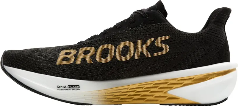 Brooks Women's Hyperion 2 Running Shoes in Black/Gold/Pink -4