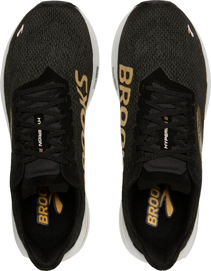 Brooks Women's Hyperion 2 Running Shoes in Black/Gold/Pink -3