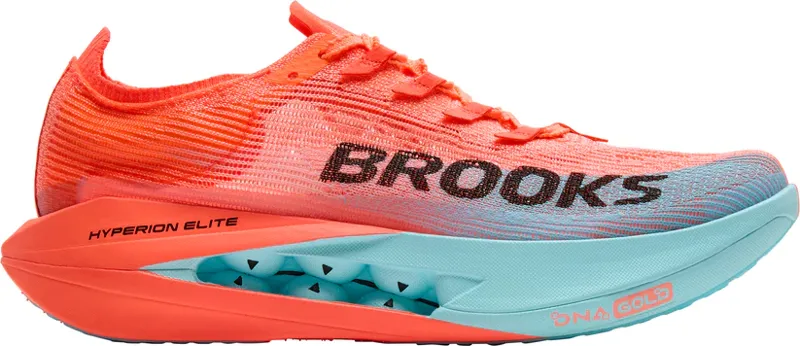 Brooks Unisex Hyperion Elite 5 Racing Shoes in Pink Clay/Atomizer Blue