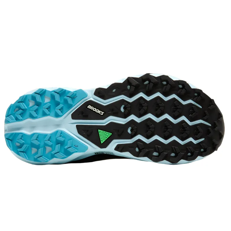 Brooks Women's Cascadia 19 GTX Trail Shoes in Black/Ebony/Blue Flower-3