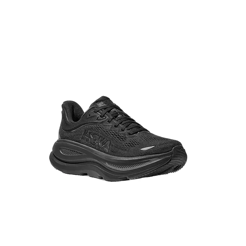 Hoka Men's Bondi 9 Neutral Running Shoes in Black / Black -1