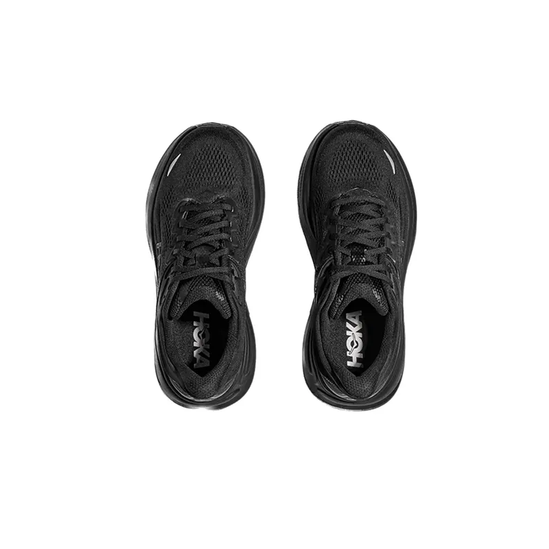 Hoka Women's Bondi 9 Neutral Running Shoes in Black / Black-3