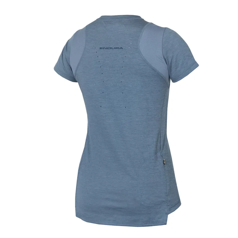 Endura Women's SingleTrack S/S Jersey in Blue Steel-5