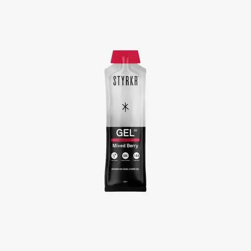 STYRKR - GEL50 Dual-Carb Mild Berry Flavour Energy Gel - Single Sachet