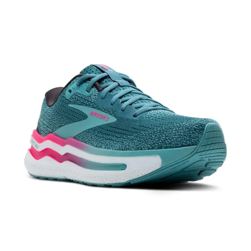 Brooks Women's Ghost Max 2 Running Shoes in Blue/Knockout Pink/Aqua-3