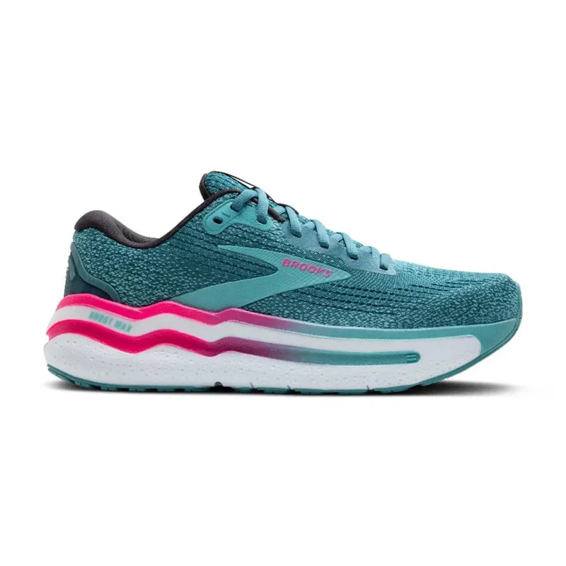 Brooks Women's Ghost Max 2 Running Shoes in Blue/Knockout Pink/Aqua