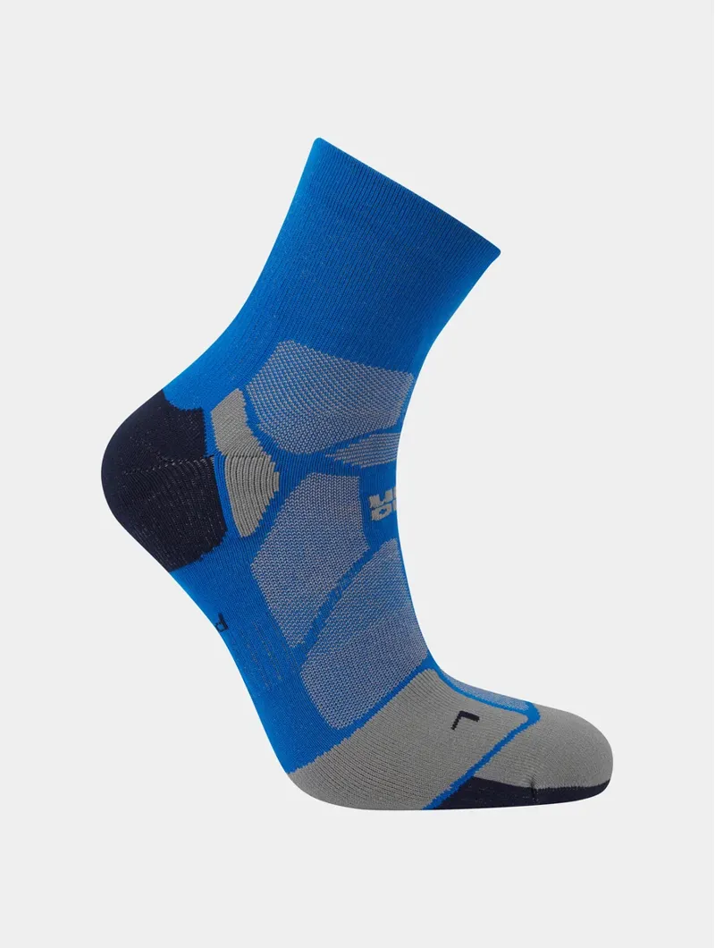Hilly Marathon Fresh Anklet Running Socks in Cobalt Iron-4
