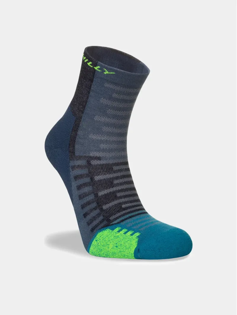 Hilly Active Minimum Cushioning Running Socks in Denim/Teal-1