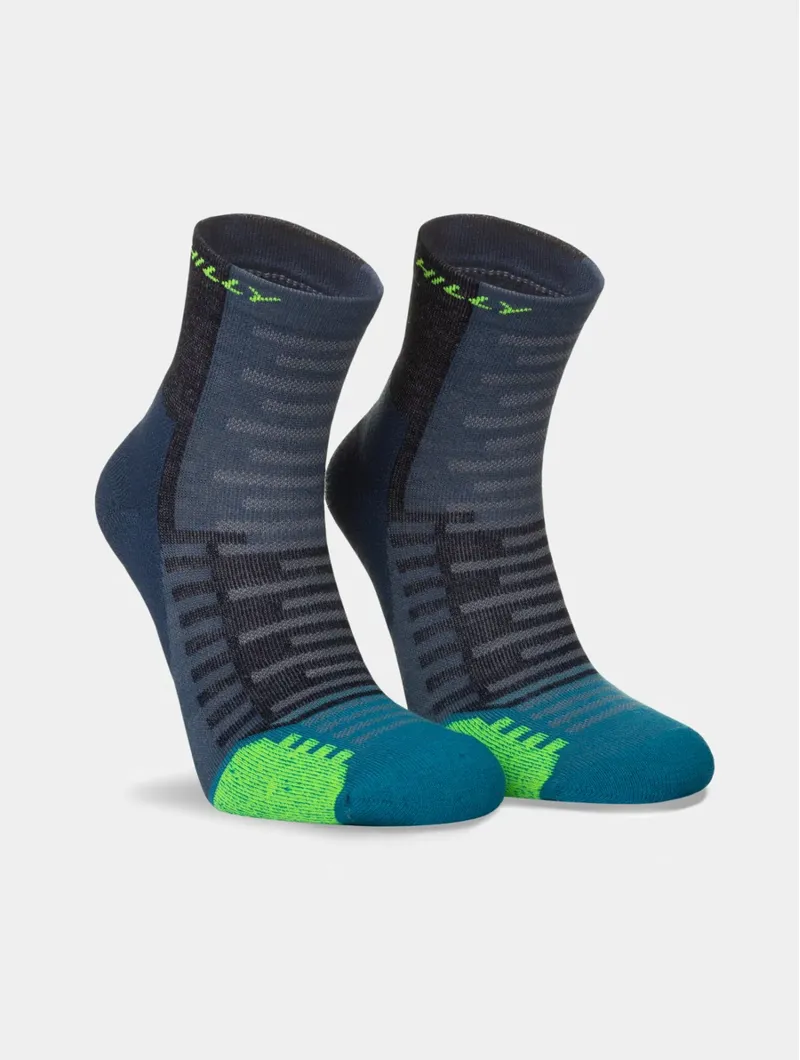 Hilly Active Minimum Cushioning Running Socks in Denim/Teal-3