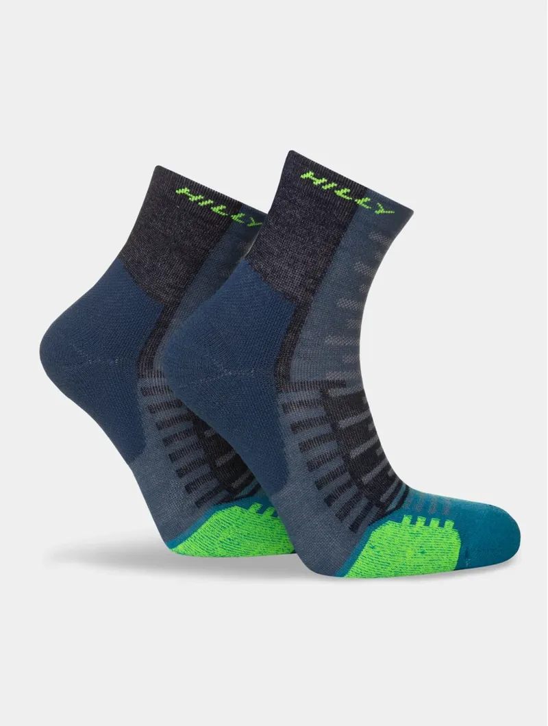 Hilly Active Minimum Cushioning Running Socks in Denim/Teal-4