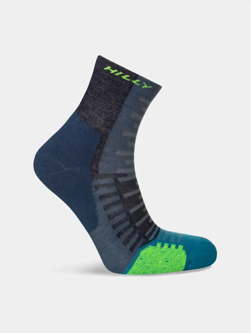 Hilly Active Minimum Cushioning Running Socks in Denim/Teal-2
